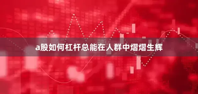 a股如何杠杆总能在人群中熠熠生辉