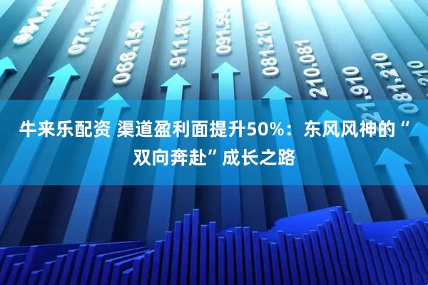 牛来乐配资 渠道盈利面提升50%：东风风神的“双向奔赴”成长之路