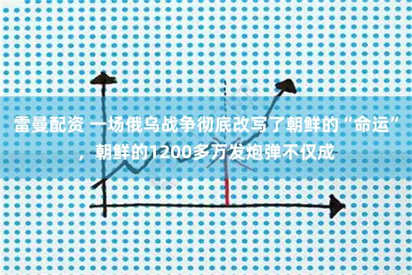 雷曼配资 一场俄乌战争彻底改写了朝鲜的“命运”，朝鲜的1200多万发炮弹不仅成